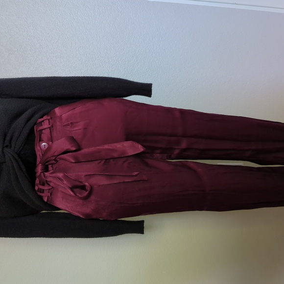 The Reset Pants - RESET New With Tags women's satin joggers with waist tie belt size small